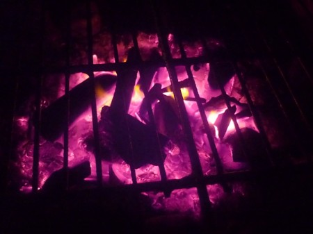 For some reason the embers seem purple