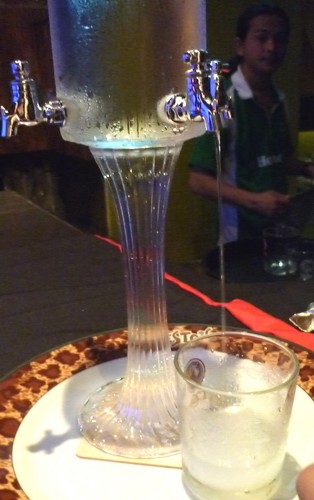 The right way to do absinthe is to allow cold water to slowly piss on it