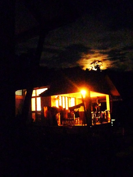 Moon rises above d hills over Antares' house